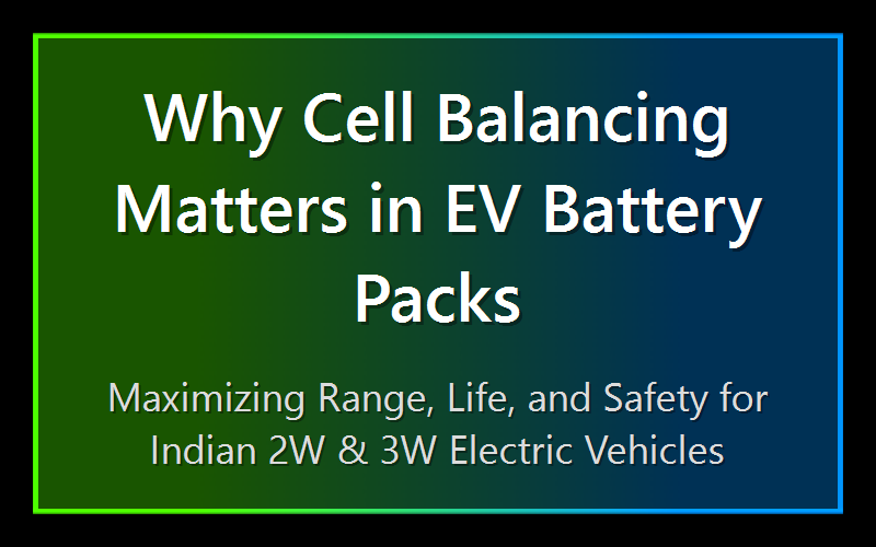 Why Cell Balancing Matters in EV Battery Packs