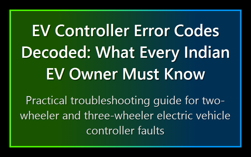 EV Controller Error Codes Decoded: What Every Indian EV Owner Must Know