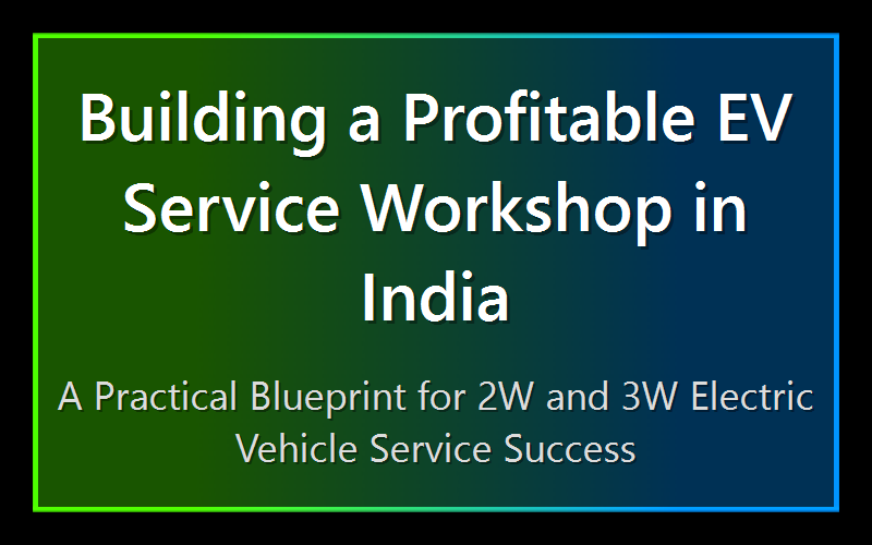 Building a Profitable EV Service Workshop in India