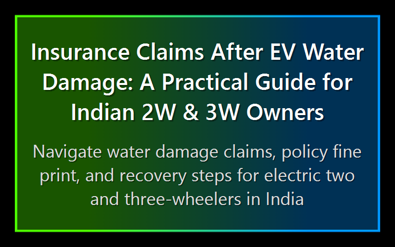 Insurance Claims After EV Water Damage: A Practical Guide for Indian 2W & 3W Owners