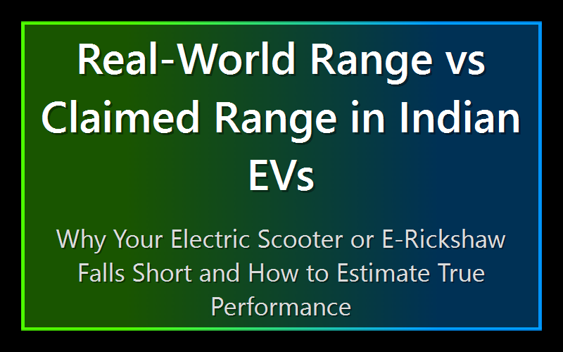 Real-World Range vs Claimed Range in Indian EVs