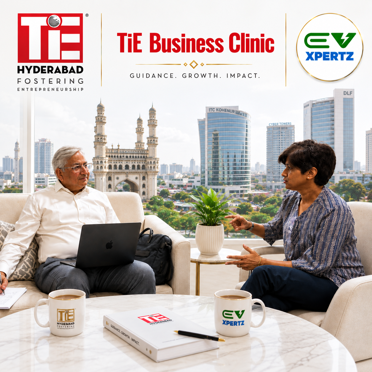 Manju Verma presenting at TiE Hyderabad Business Clinic August Edition