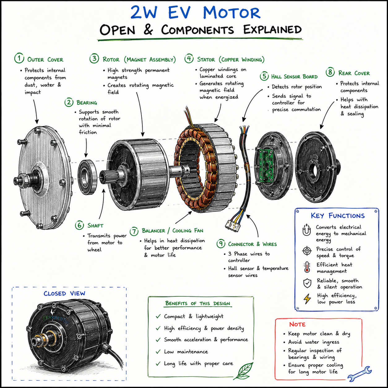 2W EV Motor